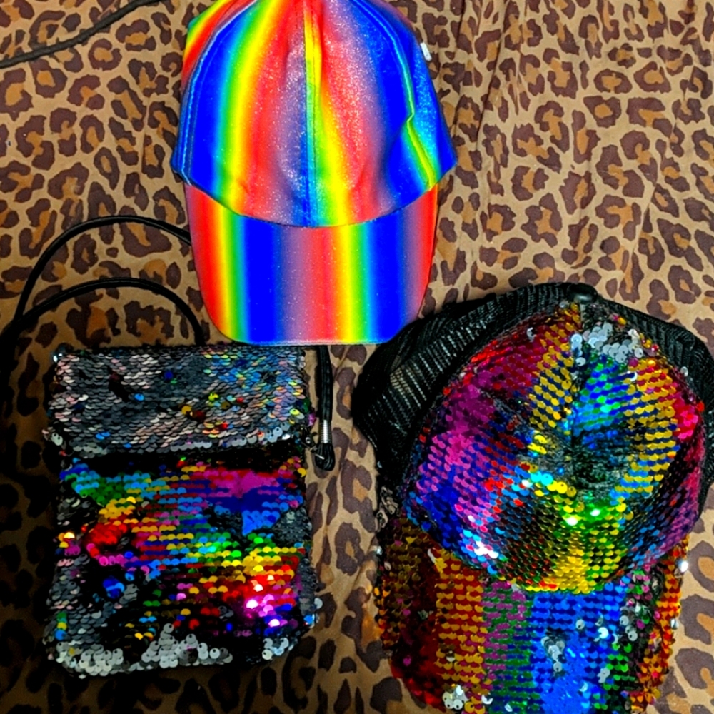 Rainbow Purse and Hats (set)